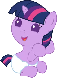 Size: 960x1307 | Tagged: safe, artist:mighty355, derpibooru import, twilight sparkle, pony, baby, baby pony, babylight sparkle, cooing, cute, cute baby, diaper, diapered, female, filly, filly twilight sparkle, image, infant, infant twilight, newborn, newborn baby, newborn filly, newborn foal, newborn infant, png, vector, white diaper, younger