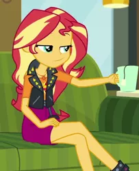 Size: 484x595 | Tagged: safe, derpibooru import, screencap, sunset shimmer, equestria girls, equestria girls series, text support, cropped, image, png, solo