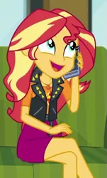 Size: 307x508 | Tagged: safe, derpibooru import, screencap, sunset shimmer, equestria girls, equestria girls series, text support, cropped, image, png, solo
