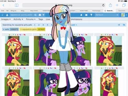 Size: 933x700 | Tagged: safe, derpibooru import, oc, oc:watched, derpibooru, equestria girls, image, jpeg, meta, solo, tags