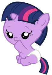 Size: 630x915 | Tagged: safe, artist:bronyboy, derpibooru import, twilight sparkle, pony, baby, baby eyes, baby pony, babylight sparkle, dawwww, diaper, female, filly, filly twilight sparkle, foal, image, infant, infant twilight, newborn, newborn baby, newborn filly, newborn foal, png, vector, white diaper, younger