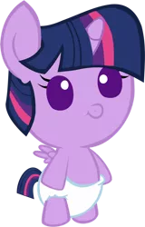 Size: 1024x1597 | Tagged: safe, derpibooru import, twilight sparkle, alicorn, pony, baby, baby eyes, baby pony, babylight sparkle, cute, cute baby, diaper, female, filly, filly twilight sparkle, foal, image, infant, infant twilight, newborn, newborn baby, newborn filly, newborn foal, newborn infant, png, vector, white diaper, younger