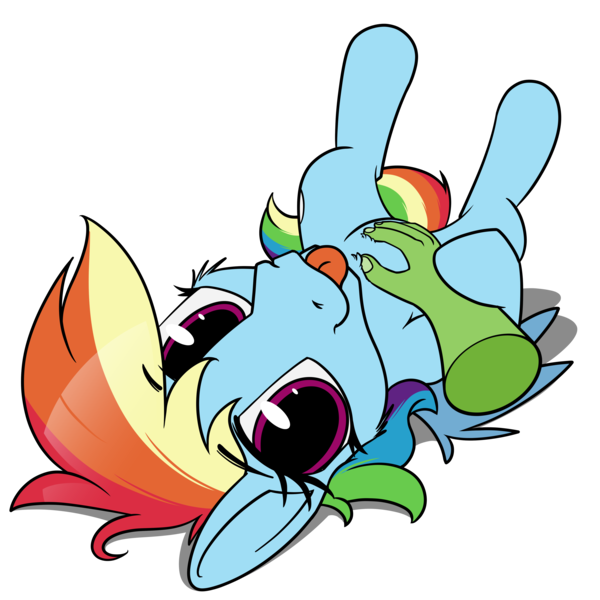 Size: 4800x4800 | Tagged: safe, artist:dacaoo, derpibooru import, rainbow dash, oc, oc:anon, pegasus, pony, absurd resolution, bellyrubs, female, hand, image, looking at you, mare, png, tongue out