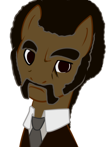 Size: 3118x4161 | Tagged: safe, artist:embertwist, derpibooru import, jules winnfield, ponified, pony, bust, clothes, eyebrows, facial hair, image, male, moustache, necktie, png, pulp fiction, samuel l jackson, sideburns, simple background, solo, suit, transparent background