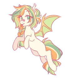 Size: 1280x1424 | Tagged: safe, artist:lynesssan, derpibooru import, oc, oc:lemon zest, bat pony, pony, female, image, mare, png, simple background, solo, tongue out, transparent background