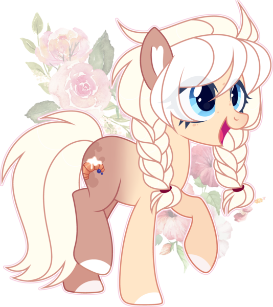 Size: 4008x4502 | Tagged: safe, artist:rerorir, derpibooru import, oc, earth pony, pony, absurd resolution, female, flower, image, mare, png, simple background, solo, transparent background