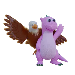 Size: 1080x1080 | Tagged: artist needed, safe, derpibooru import, spike (g1), 3d, 3d model, feather, image, irl, photo, png, rtx, simple background, transparent background, weston, wings