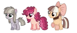 Size: 1406x604 | Tagged: safe, artist:chatonettes, derpibooru import, oc, unofficial characters only, earth pony, pony, bow, earth pony oc, female, filly, frown, grin, hair bow, image, png, raised hoof, simple background, smiling, transparent background