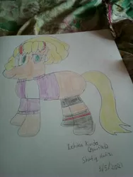 Size: 3120x4160 | Tagged: safe, ponified, pony, crossover, female, ichika kindo, image, jpeg, mare, purple coat, underclothing