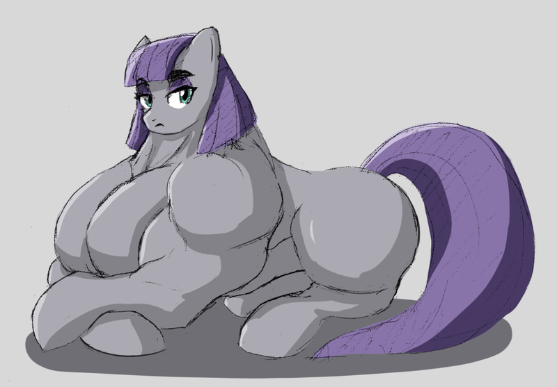 Size: 1041x725 | Tagged: suggestive, derpibooru import, maud pie, earth pony, pony, fetish, image, muscle fetish, muscles, png