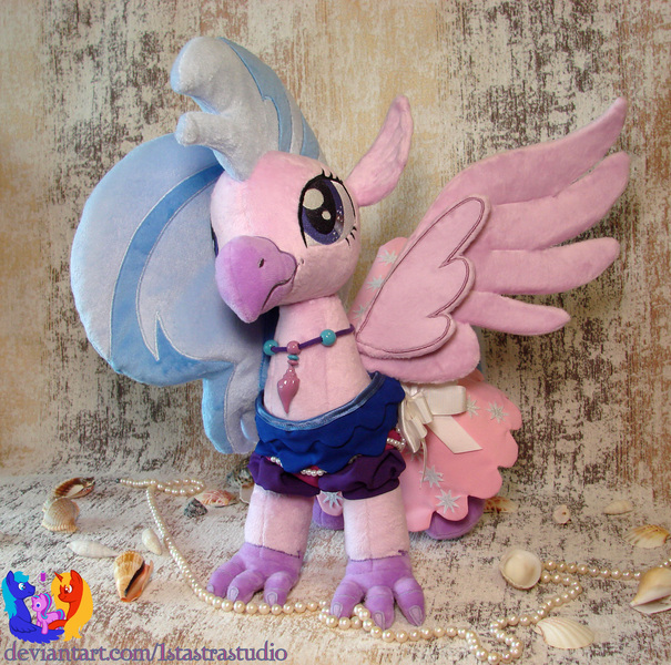 Size: 2324x2304 | Tagged: safe, artist:1stastrastudio, derpibooru import, silverstream, hippogriff, clothes, image, irl, jpeg, photo, plushie, solo