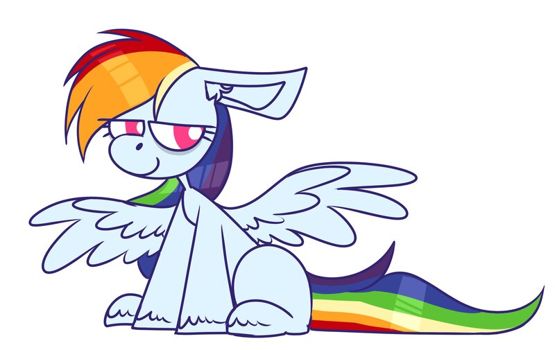 Size: 2765x1745 | Tagged: safe, artist:~w0xel~, derpibooru import, pegasus, pony, image, jpeg, lidded eyes, smiling, solo, spread wings, tired, wings