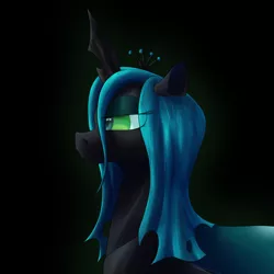 Size: 3000x3000 | Tagged: safe, artist:aquaticvibes, derpibooru import, queen chrysalis, changeling, changeling queen, bust, female, high res, image, jpeg, solo