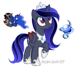 Size: 2422x2156 | Tagged: safe, artist:starflightsparkleyt, derpibooru import, king sombra, princess luna, oc, oc:moon petal, alicorn, pony, female, image, lumbra, male, mare, offspring, parent:king sombra, parent:princess luna, parents:lumbra, png, shipping, simple background, straight, transparent background