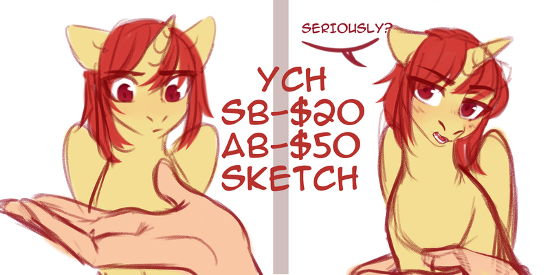 Size: 3000x1500 | Tagged: safe, artist:nika-rain, derpibooru import, oc, human, pony, any gender, any race, any species, auction, auction open, commission, cute, hand, image, jpeg, sketch, solo, ych sketch, your character here