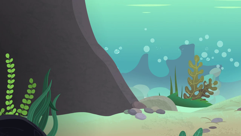 Size: 1280x720 | Tagged: safe, derpibooru import, screencap, surf and/or turf, algae, background, bubble, image, no pony, png, reef, rock, scenic ponyville, seaquestria, underwater