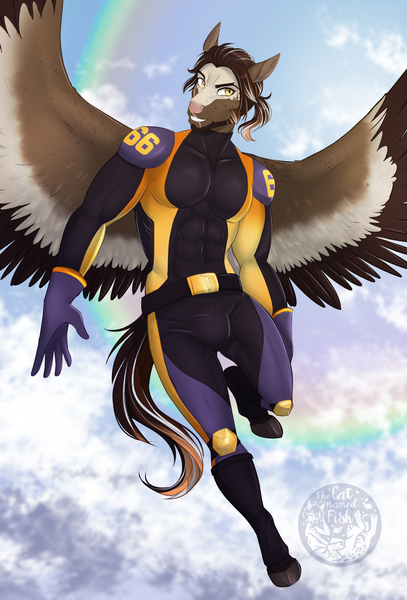 Size: 2201x3241 | Tagged: safe, artist:askbubblelee, derpibooru import, oc, oc:smokescreen, unofficial characters only, anthro, pegasus, unguligrade anthro, image, png, solo