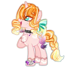 Size: 2304x2216 | Tagged: safe, artist:anno酱w, derpibooru import, oc, unofficial characters only, unicorn, base used, bow, curly hair, freckles, horn, image, jewel, jewelry, one hoof raised, pigtails, png, simple background, solo, transparent background, unicorn oc