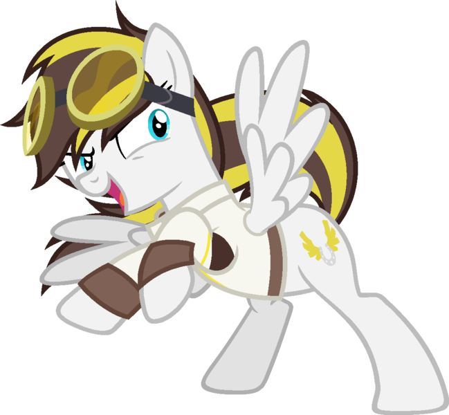 Size: 1134x1049 | Tagged: safe, artist:pegasski, derpibooru import, oc, oc:ruffian, pegasus, pony, clothes, female, goggles, image, mare, png, simple background, solo, transparent background