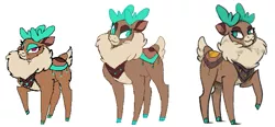 Size: 681x316 | Tagged: safe, artist:skyie-fyire, oc, oc:chenille (tfh), deer, reindeer, them's fightin' herds, community related, image, png, speculation