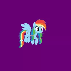 Size: 965x965 | Tagged: safe, artist:circuspaparazzi5678, derpibooru import, rainbow dash, pegasus, pony, base used, base:selenaede, duskyverse, flying, image, multicolored hair, pigtails, png, purple background, rainbow hair, simple background, solo