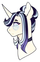 Size: 496x755 | Tagged: safe, artist:sweet-psycho-uwu, derpibooru import, oc, pony, unicorn, bust, female, glasses, image, mare, offspring, parent:flash sentry, parent:twilight sparkle, parents:flashlight, png, portrait, solo