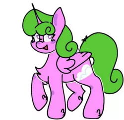 Size: 720x694 | Tagged: safe, artist:altersmay87, derpibooru import, oc, oc:rainy rainbow, alicorn, pony, cloud, fur, hairy, ibispaint x, image, looking at you, png, simple background, smiling, smiling at you, solo, transparent background, walking