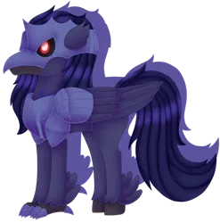 Size: 1920x1940 | Tagged: safe, artist:spokenmind93, derpibooru import, oc, hippogriff, armor, chest plate, corviknight, cybernetic eyes, helmet, hippogriff oc, image, png, pokémon, ponymon, red eyes, solo