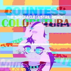 Size: 3000x3000 | Tagged: safe, artist:astril, derpibooru import, coloratura, earth pony, pony, the mane attraction, album cover, countess coloratura, distortion, female, females only, image, looking at you, mare, piercing, png, the spectacle