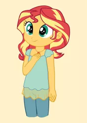 Size: 1280x1810 | Tagged: safe, artist:nightdrawing21, derpibooru import, sunset shimmer, equestria girls, cute, female, girly, image, jpeg, preteen, shimmerbetes, solo, younger