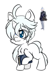 Size: 1668x2388 | Tagged: safe, artist:steelsoul, derpibooru import, ponified, pony, unicorn, alphinaud leveilleur, book, colt, crossover, final fantasy, final fantasy xiv, image, male, png, simple background