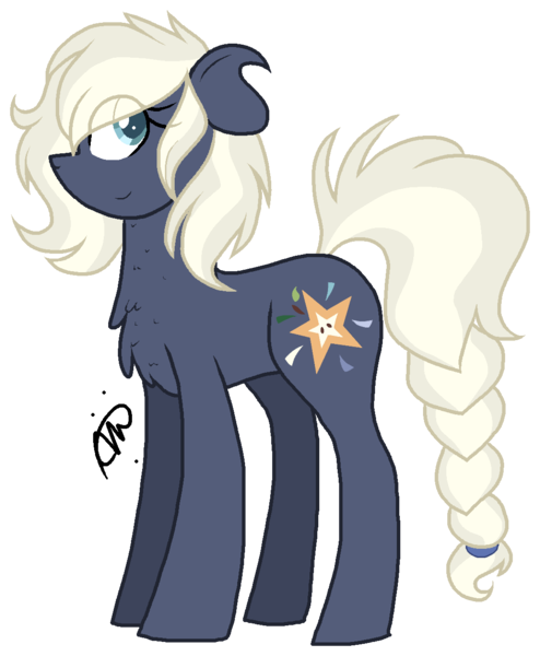 Size: 1067x1296 | Tagged: safe, artist:gallantserver, derpibooru import, oc, oc:pixie core, earth pony, pony, female, image, magical lesbian spawn, mare, offspring, parent:applejack, parent:oc:silverlay, parents:canon x oc, parents:silverjack, png, simple background, solo, transparent background