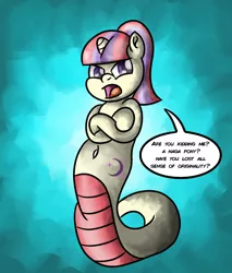 Size: 1700x2000 | Tagged: safe, artist:saburodaimando, derpibooru import, moondancer, lamia, original species, atg 2021, female, image, newbie artist training grounds, png, solo, species swap