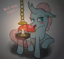 Size: 1016x934 | Tagged: safe, artist:paw-of-darkness, derpibooru import, ocellus, changeling, atg 2021, bugs doing bug things, candle, cargo ship, female, image, lamp, newbie artist training grounds, png, shipping, solo
