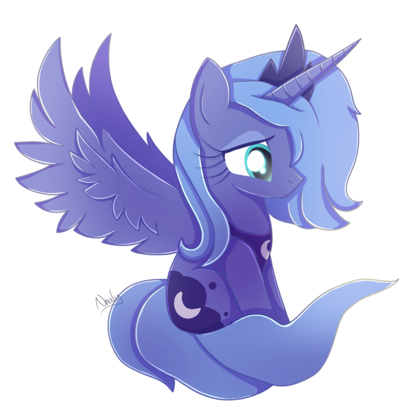 Size: 1024x1012 | Tagged: safe, artist:nnaly, derpibooru import, princess luna, alicorn, pony, female, filly, image, png, s1 luna, simple background, smiling, solo, spread wings, transparent background, wings, woona, younger