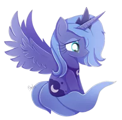 Size: 1024x1012 | Tagged: safe, artist:nnaly, derpibooru import, princess luna, alicorn, pony, female, filly, image, png, s1 luna, simple background, smiling, solo, spread wings, transparent background, wings, woona, younger