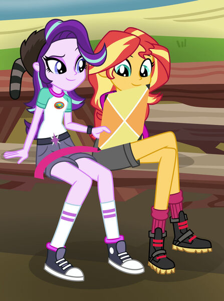 Size: 1024x1376 | Tagged: safe, artist:emeraldblast63, derpibooru import, starlight glimmer, sunset shimmer, equestria girls, legend of everfree, cyoa, image, jpeg