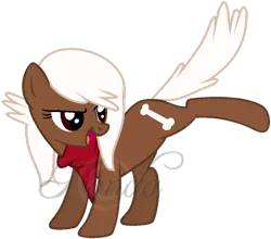 Size: 714x627 | Tagged: safe, artist:ipandacakes, artist:twiily-bases, derpibooru import, winona, ponified, earth pony, pony, bandana, image, png, ponified pony pets, simple background, solo, species swap, transparent background, vector, watermark