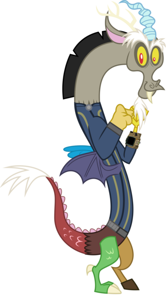 Size: 4504x8000 | Tagged: safe, artist:chrzanek97, derpibooru import, discord, draconequus, fallout equestria, celestial advice, absurd resolution, clothes, fallout, image, jumpsuit, looking at you, male, pipboy, png, simple background, smiling, smiling at you, solo, transparent background, vault suit, vector