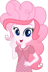 Size: 779x1170 | Tagged: safe, artist:muhammad yunus, derpibooru import, oc, oc:strawberries, equestria girls, clothes, equestria girls-ified, happy, image, indonesia, looking at you, medibang paint, not pinkie pie, open mouth, open smile, png, simple background, smiling, smiling at you, teeth, transparent background