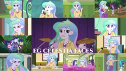 Size: 1280x722 | Tagged: safe, derpibooru import, edit, edited screencap, editor:quoterific, screencap, applejack, cranky doodle donkey, princess celestia, princess luna, rarity, sci-twi, timber spruce, twilight sparkle, vinyl scratch, best trends forever, eqg summertime shorts, equestria girls, equestria girls (movie), equestria girls series, friendship games, legend of everfree, music to my ears, my little shop of horrors, rainbow rocks, schedule swap, subs rock, the road less scheduled, the road less scheduled: celestia, spoiler:eqg series (season 2), applejack's hat, best trends forever: pinkie pie, bowtie, celestia is not amused, clipboard, clothes, confetti, cowboy hat, cute, cutelestia, cutie mark, cutie mark on clothes, drums, female, geode of shielding, geode of super strength, geode of telekinesis, glasses, hallway, hat, image, jewelry, lockers, magical geodes, male, messy hair, microphone, microphone stand, musical instrument, necklace, open mouth, png, ponytail, principal celestia, rarity peplum dress, unamused, vice principal luna