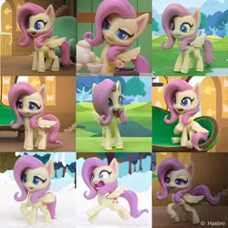 Size: 1099x1100 | Tagged: safe, artist:andrew hickinbottom, artist:andyh_3d, derpibooru import, part of a set, screencap, fluttershy, pegasus, pony, my little pony: stop motion short, expressions, female, fluttershy's cottage, image, jpeg, open mouth, screaming, solo