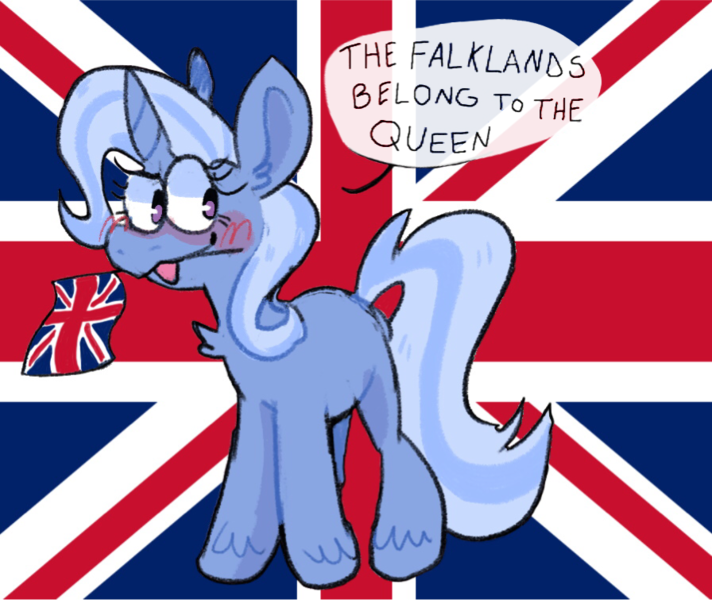 Size: 896x755 | Tagged: safe, edit, edited edit, editor:unofficial edits thread, trixie, pony, unicorn, british, falkland islands, great and powerful, image, png, pride, union jack, united kingdom