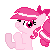 Size: 50x50 | Tagged: safe, artist:pegasski, derpibooru import, oc, oc:crystal, unofficial characters only, earth pony, pony, animated, base used, bust, clapping, clapping ponies, earth pony oc, eyelashes, female, gif, image, mare, one eye closed, simple background, smiling, solo, transparent background, wink