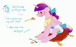 Size: 3828x2376 | Tagged: suggestive, artist:edrian, derpibooru import, princess cadance, princess celestia, pony, bib, bow, diaper, diaper fetish, fetish, image, jpeg