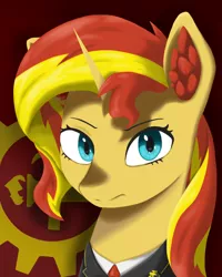 Size: 2480x3105 | Tagged: safe, artist:闪电_lightning, derpibooru import, sunset shimmer, pony, unicorn, equestria at war mod, image, png