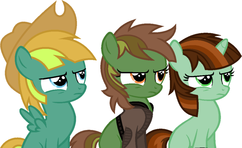 Size: 1044x642 | Tagged: safe, artist:pegasski, derpibooru import, oc, oc:las vegas, oc:spring fever, unofficial characters only, earth pony, pegasus, pony, unicorn, base used, clothes, colt, earth pony oc, eyelashes, female, filly, hat, horn, image, male, pegasus oc, png, simple background, transparent background, unicorn oc, wings