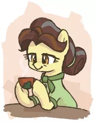 Size: 321x411 | Tagged: safe, artist:plunger, derpibooru import, butternut, earth pony, pony, cup, female, image, mare, png, solo