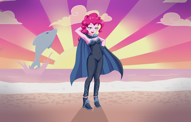 Size: 3005x1920 | Tagged: safe, artist:thebrokencog, pinkie pie, equestria girls, the other side, image, png, solo, stupid sexy pinkie