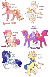 Size: 1000x1500 | Tagged: safe, artist:lavvythejackalope, derpibooru import, oc, unofficial characters only, draconequus, earth pony, hybrid, pegasus, pony, unicorn, cape, clothes, cloven hooves, colored hooves, draconequus oc, earth pony oc, female, hoof fluff, horn, image, interspecies offspring, magical lesbian spawn, male, mare, microphone, offspring, one eye closed, parent:applejack, parent:big macintosh, parent:discord, parent:fluttershy, parent:pinkie pie, parent:princess celestia, parent:princess luna, parent:rainbow dash, parent:rarity, parent:sunburst, parent:trixie, parent:twilight sparkle, parents:dislestia, parents:flutterpie, parents:rainbowmac, parents:rariluna, parents:trixburst, parents:twijack, pegasus oc, png, raised hoof, rearing, smiling, stallion, straw in mouth, two toned wings, unicorn oc, wings, wink
